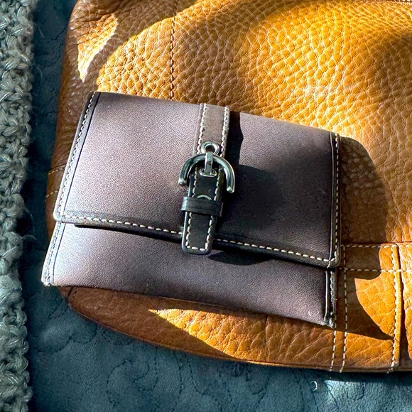 Coach Handbags - Coach card holder in rich chocolate brown leather